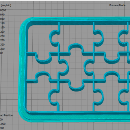  Forms for cookies and gingerbread puzzle  3d model for 3d printers