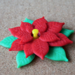  Poinsettia - push pin  3d model for 3d printers