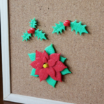  Poinsettia - push pin  3d model for 3d printers