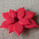  Poinsettia - push pin  3d model for 3d printers