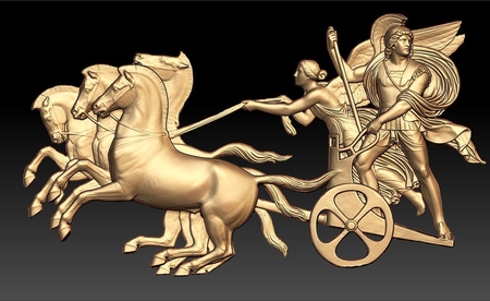 Modelo 3d de Dios griego de los caballos cnc arte router para impresoras 3d