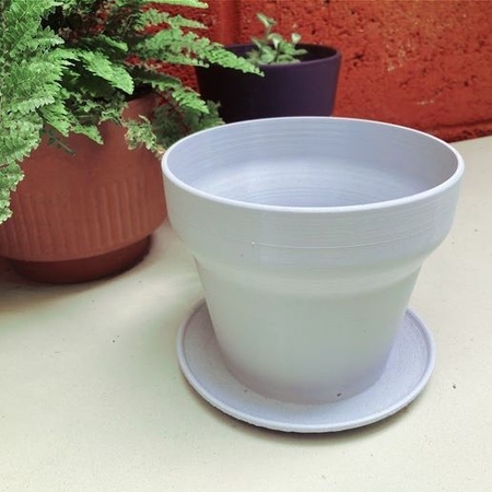  Simple planter with integrated cup  3d model for 3d printers