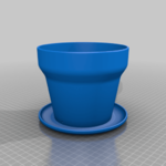  Simple planter with integrated cup  3d model for 3d printers