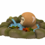  Hot spring with monkey  3d model for 3d printers