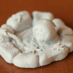  Hot spring with monkey  3d model for 3d printers