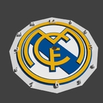  Real madrid fc shield clock  3d model for 3d printers