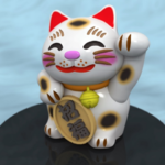 Modelo 3d de Maneki-neko gato de la suerte para impresoras 3d