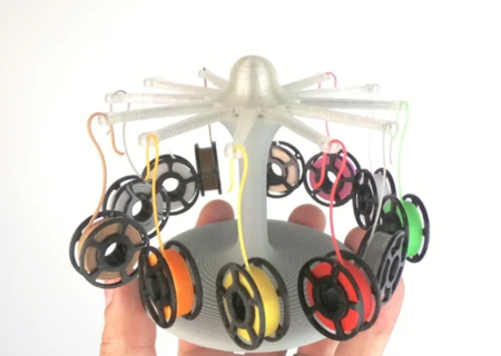 Mini filament spool and earring carousel stand