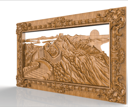 Great chinese wall cnc router machine art frame