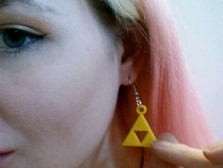 Modelo 3d de La leyenda de zelda triforce pendientes para impresoras 3d