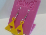  Legend of zelda triforce earrings  3d model for 3d printers