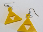 Legend of zelda triforce earrings  3d model for 3d printers