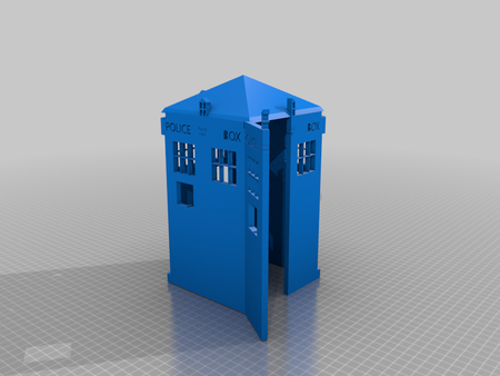  Police box dr. who babyyoda force  3d model for 3d printers