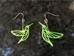  Hummingbird earrings  3d model for 3d printers