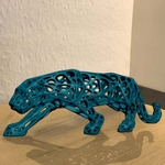 Modelo 3d de Pantera orgánica agujeros para impresoras 3d