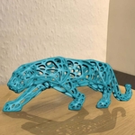 Modelo 3d de Pantera orgánica agujeros para impresoras 3d