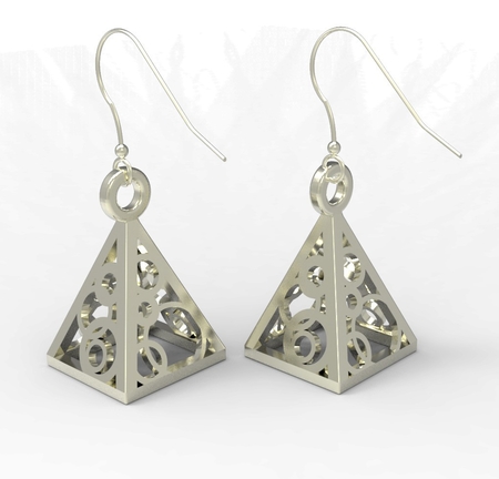 Earring model 0316 3D printable model9 3D model 3D printable