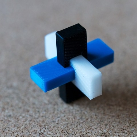  3 piece puzzle (s)  3d model for 3d printers