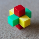 Modelo 3d de 3 piezas de puzzle (r) para impresoras 3d