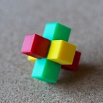 Modelo 3d de 3 piezas de puzzle (r) para impresoras 3d