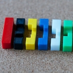  6 piece puzzle  3d model for 3d printers