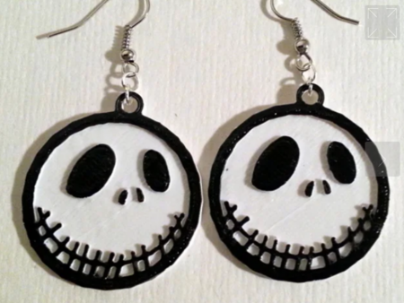  Jack skellington earrings  3d model for 3d printers