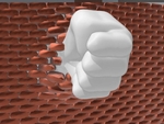  Fist penetrating brick wall  3d model for 3d printers