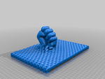  Fist penetrating brick wall  3d model for 3d printers