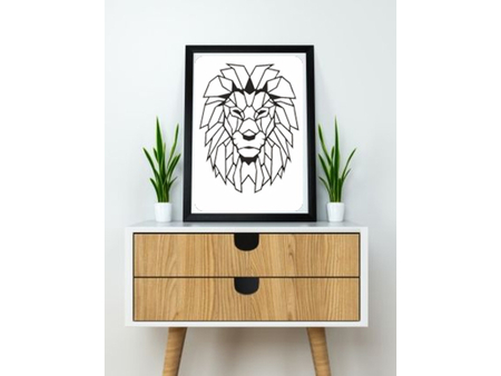 Lion Wall Sculpture 2D