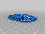  Lion wall sculpture 2d  3d model for 3d printers