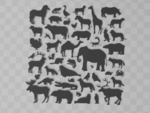  Animals-silhouette-big-set  3d model for 3d printers
