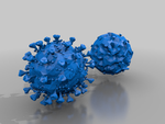  Corona virus found on zdf - tv page (made by thomas leimbach)  3d model for 3d printers