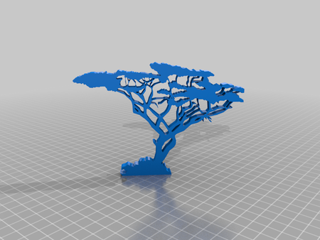 Modelo 3d de árbol africano para impresoras 3d