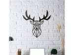  Deer wall sculpture 2d ii  3d model for 3d printers