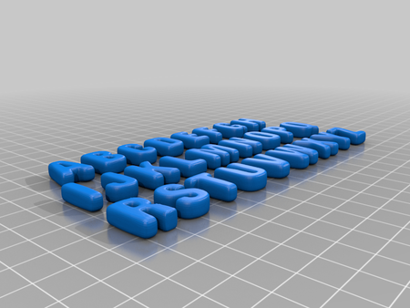  Well roundet letter sortiment  3d model for 3d printers
