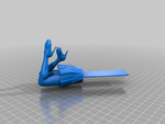  Girl in the book - bookmark / lesezeichen  3d model for 3d printers