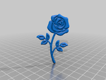  Rose  3d model for 3d printers