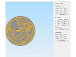 Modelo 3d de Arte en 2d globo terrestre para impresoras 3d