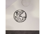 2d art earth globe  3d model for 3d printers