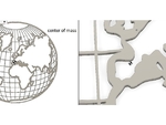 Modelo 3d de Arte en 2d globo terrestre para impresoras 3d