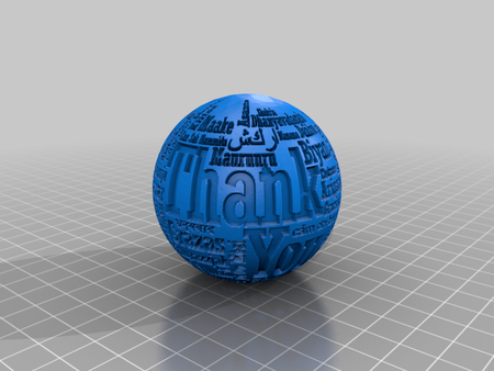  Thank you ball  3d model for 3d printers
