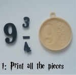  Harry potter's platform 9 3/4 charm!  3d model for 3d printers