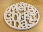  Christmas tree ornament - merry christmas  3d model for 3d printers