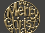  Christmas tree ornament - merry christmas  3d model for 3d printers