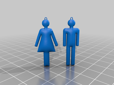 earrings toilet man and woman V4.0