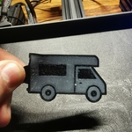  Camper keychain  3d model for 3d printers