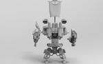 Modelo 3d de Super viejo y sermones cuadrado robot con badass paliza palo para impresoras 3d