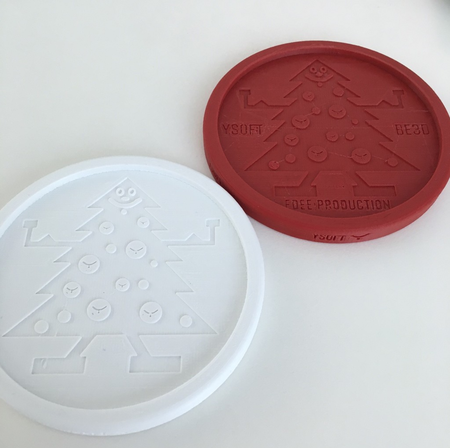  Y soft snowman and xmas tree coaster  3d model for 3d printers