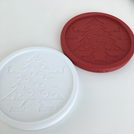 Y Soft Snowman and Xmas Tree Coaster