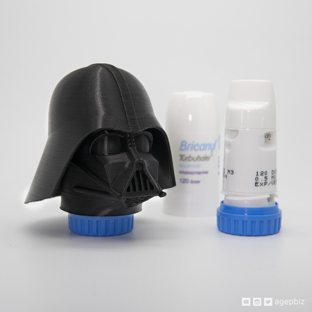  Darth inhaler - customized asthma inhaler - darth vader  3d model for 3d printers